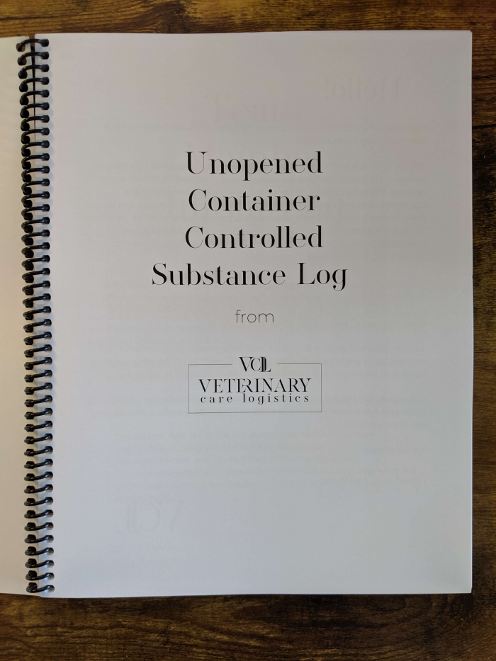 Unopened Container Controlled Substance Log