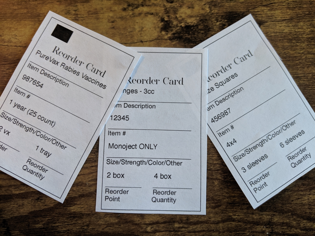 Using Reorder Tags for Your Inventory